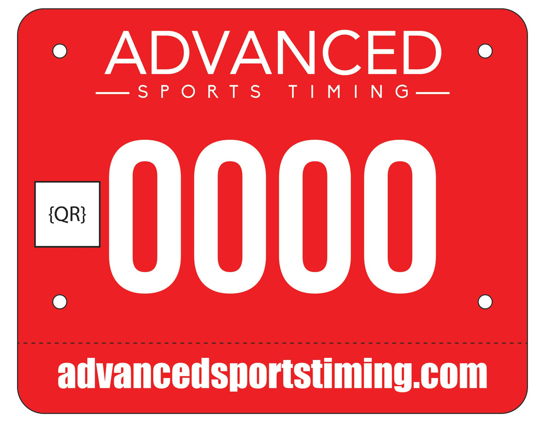 Advanced Sports Timing Red Bib