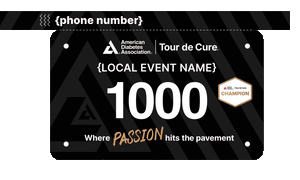 American Diabetes Association Tour de Cure Basic Champion Bib - Wristband(s)