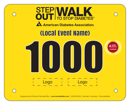 American Diabetes Association Tour de Cure Custom Gold Bib - Redcloud