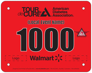American Diabetes Association Tour de Cure Custom Red Bib - Redcloud