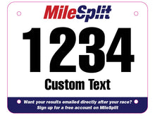 MileSplit Custom Text Bib